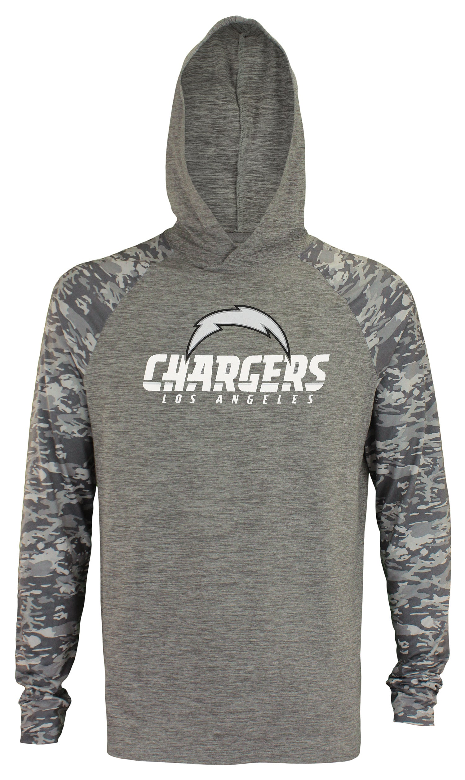 Zubaz NFL Los Angeles Chargers Lightweight Long Sleeve Space Dye Hoody