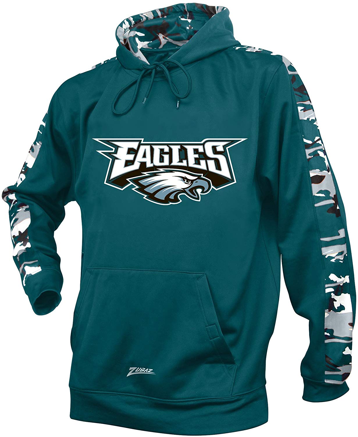 Zubaz NFL Men's Philadelphia Eagles Pullover Hoodie with Camo Print