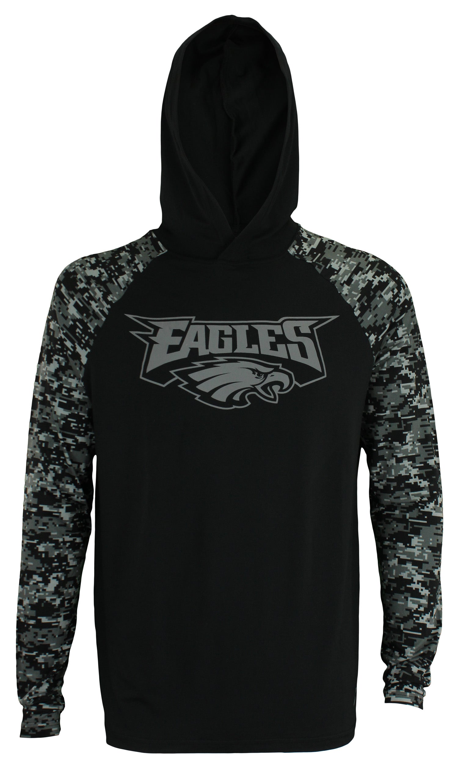 Zubaz Men's NFL Philadelphia Eagles Solid Body Digital Camo Hoodie