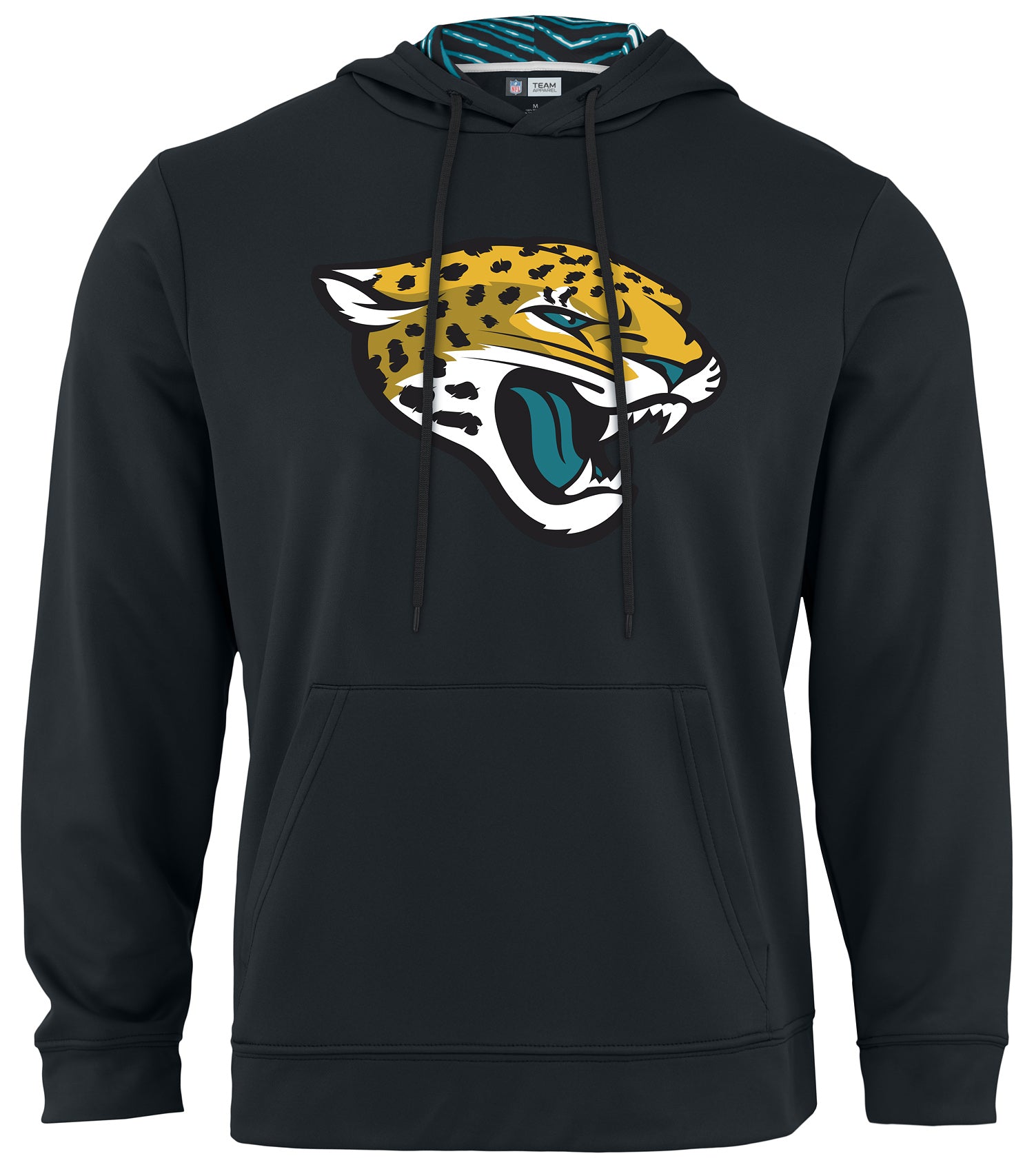 Zubaz NFL Men's Jacksonville Jaguars Team Color Primary Logo With Zebra Hood Liner