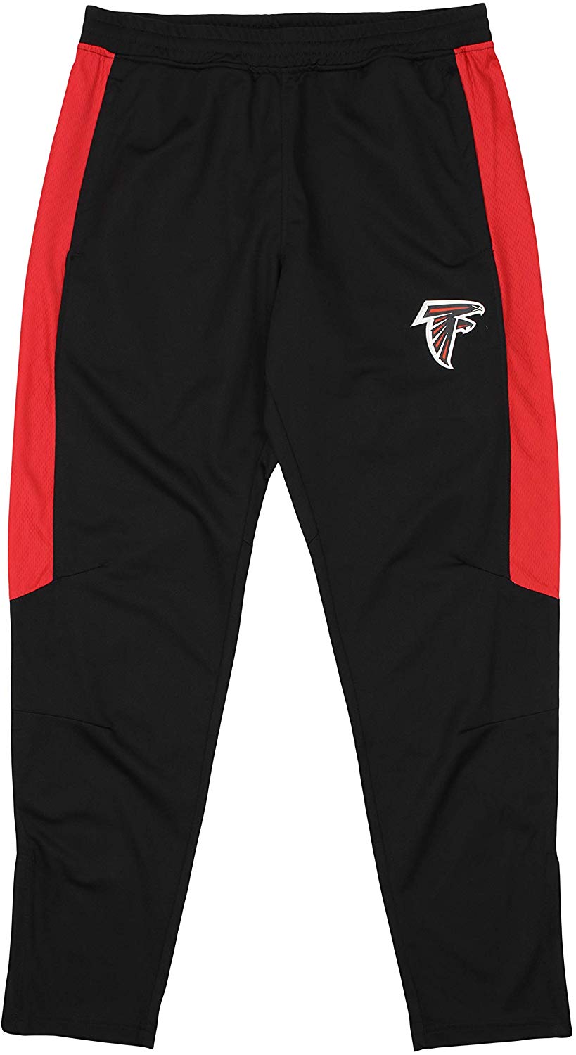 Zubaz NFL Football Men's Atlanta Falcons Athletic Track Pant