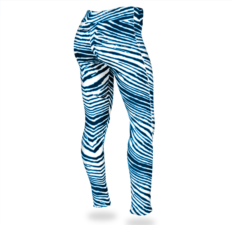 Zubaz NFL Women's Tennessee Titans Zebra Print Legging Bottoms