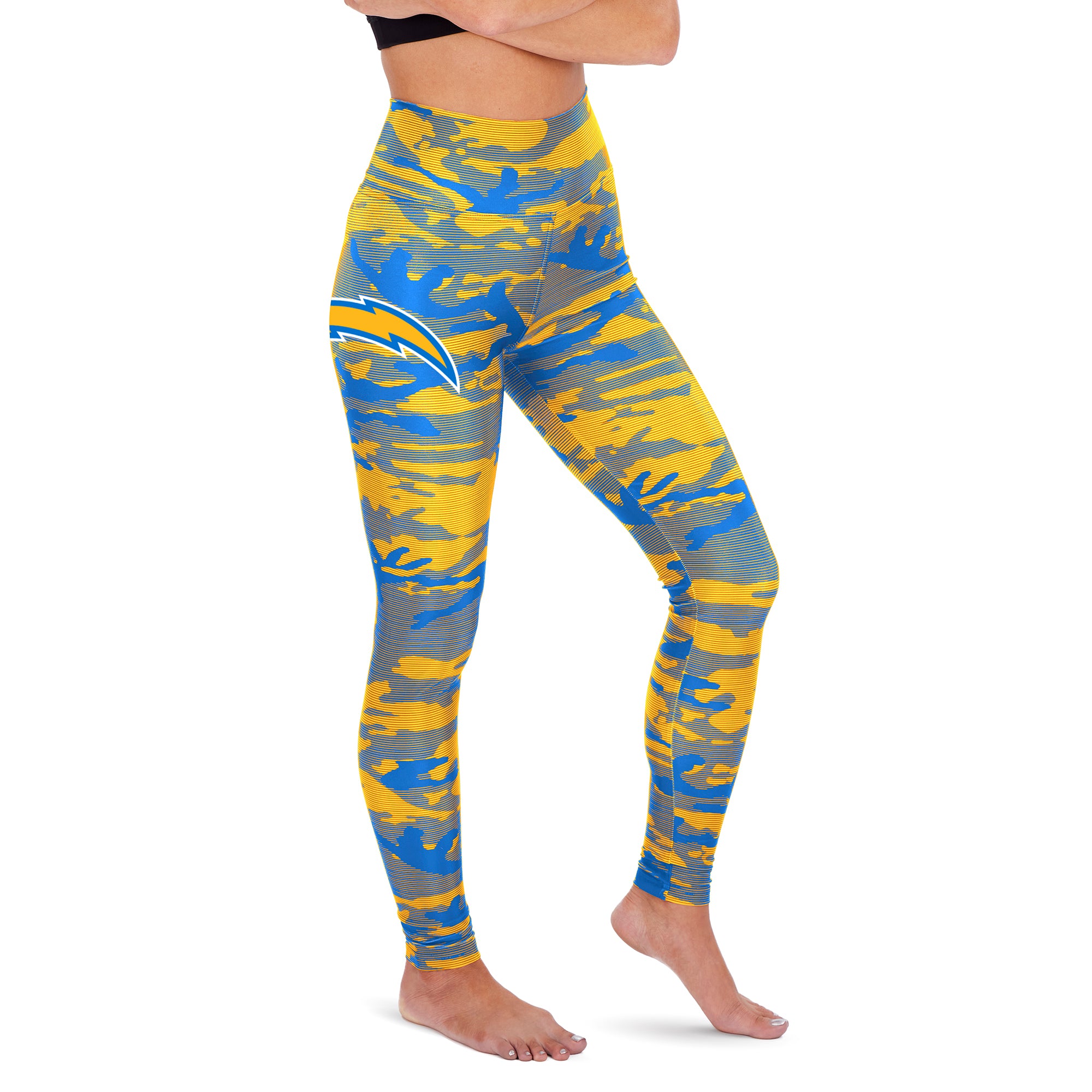 Zubaz NFL Women's Los Angeles Chargers Camo Lines Leggings