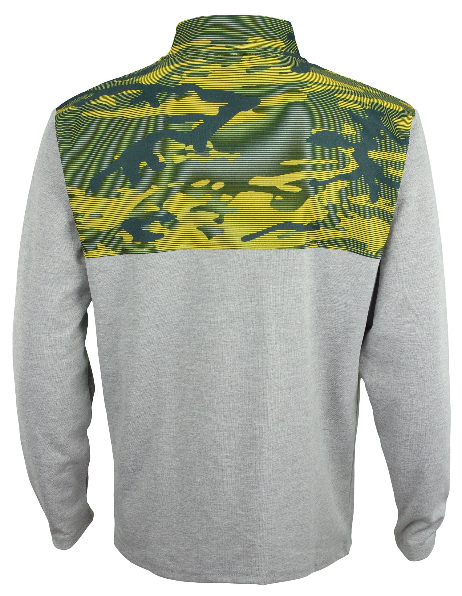 Zubaz Men's NFL Green Bay Packers 1/4 Zip Fleece Pullover with Camo Lines