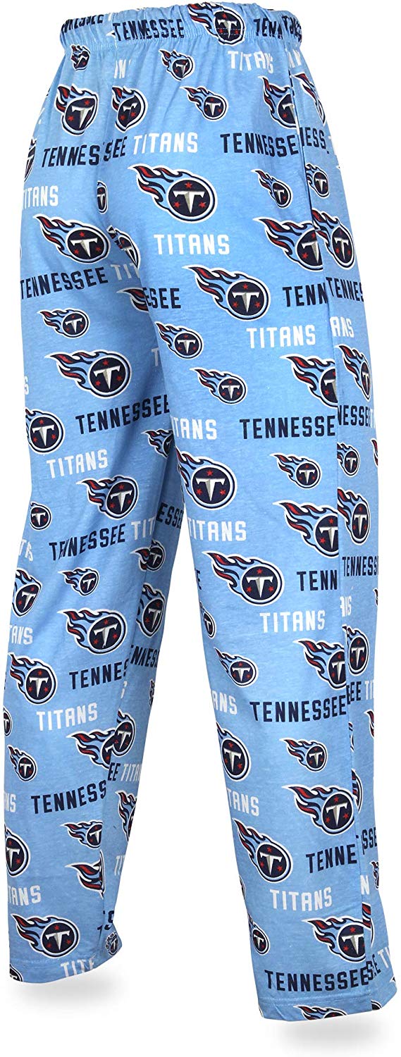 Zubaz NFL Football Men's Tennessee Titans Print Logo Comfy Pants w/Wordmark