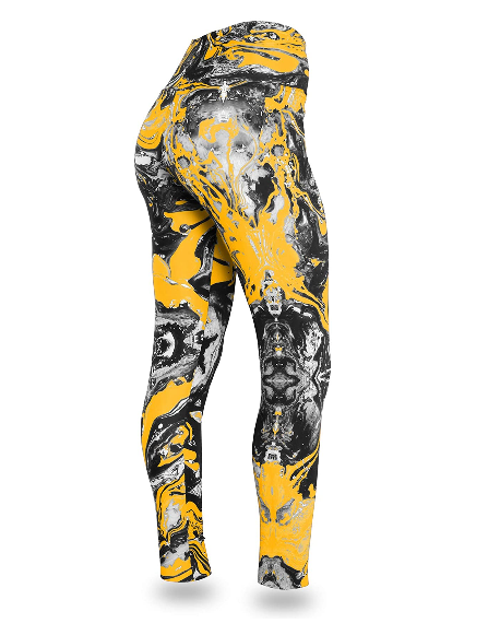 Zubaz NFL Women's Pittsburgh Steelers Team Swirl Leggings