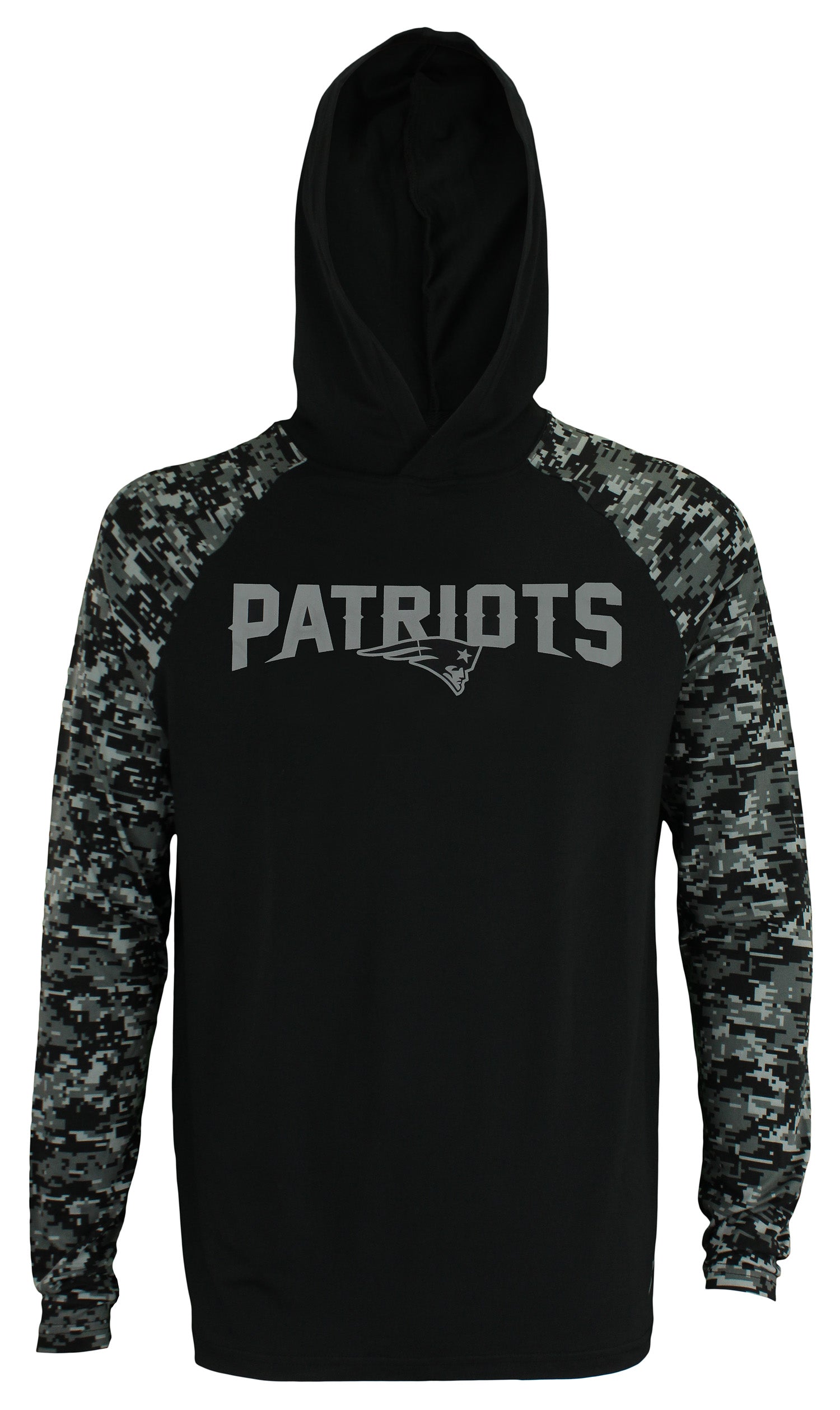 Zubaz Men's NFL New England Patriots Solid Body Digital Camo Hoodie