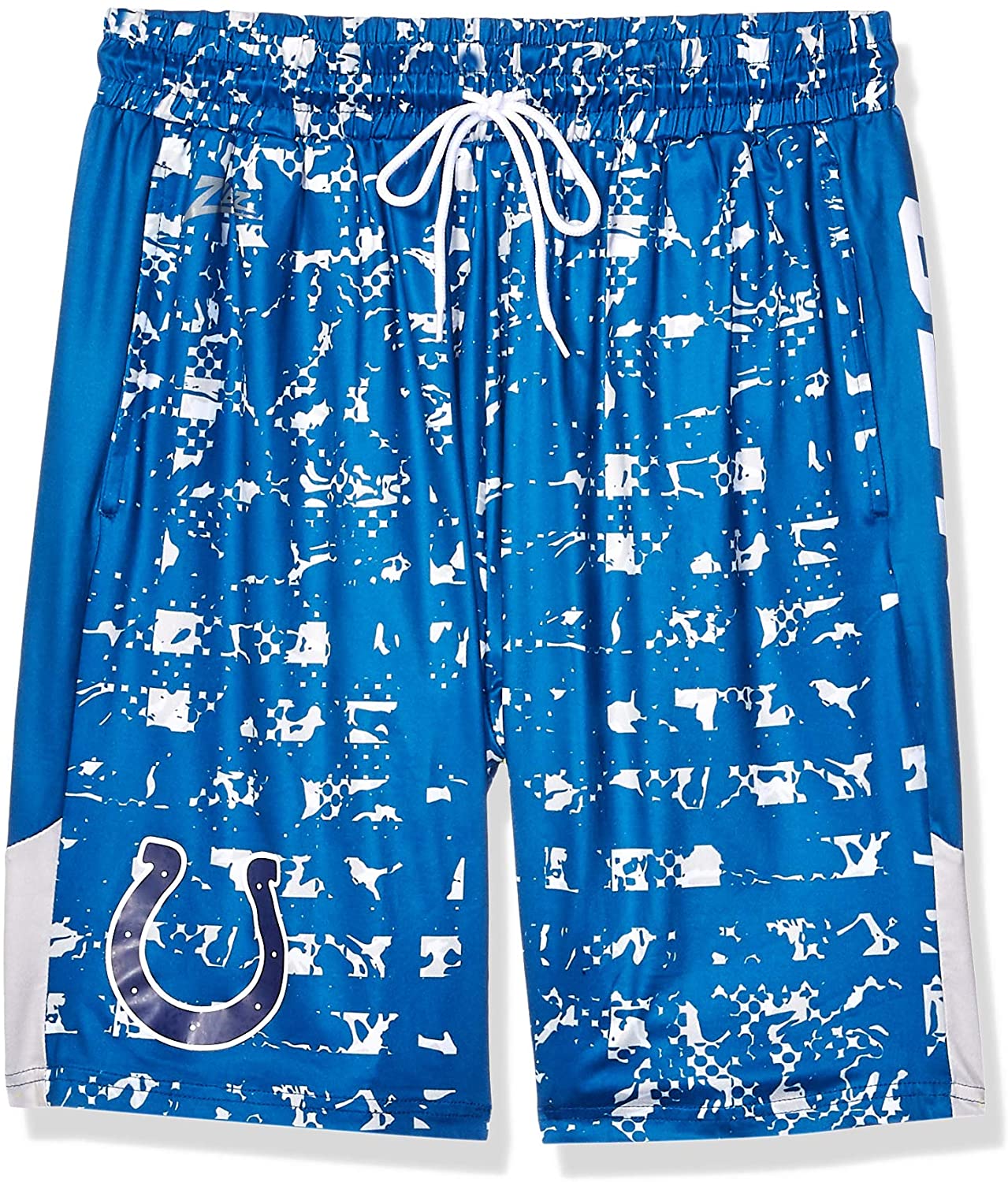 Zubaz NFL Men's Indianapolis Colts Color Grid Shorts