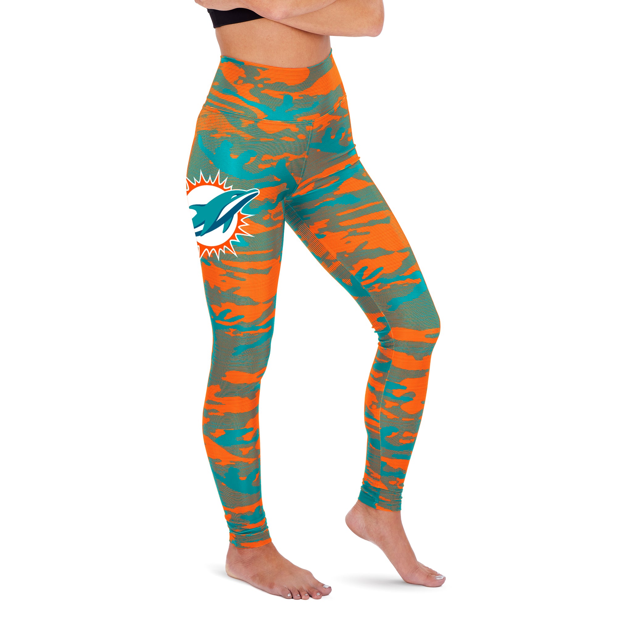 Zubaz Miami Dolphins NFL Women's Camo Lines Legging