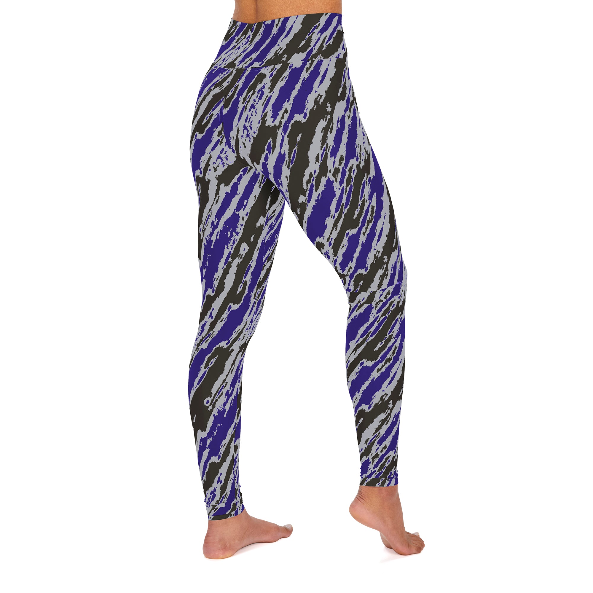 Zubaz NFL Women's Baltimore Ravens Diagonal Streak Leggings