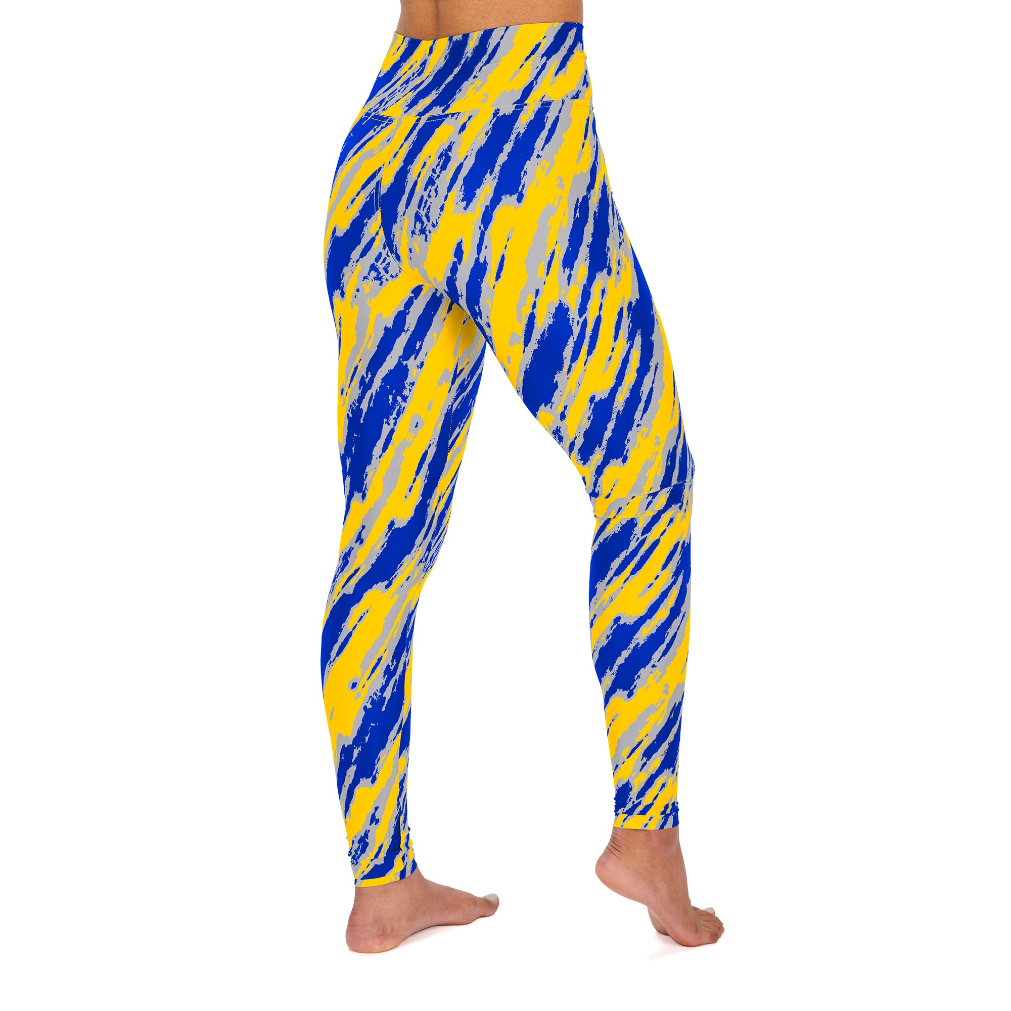 Zubaz NFL Women's Los Angeles Rams Diagonal Streak Leggings