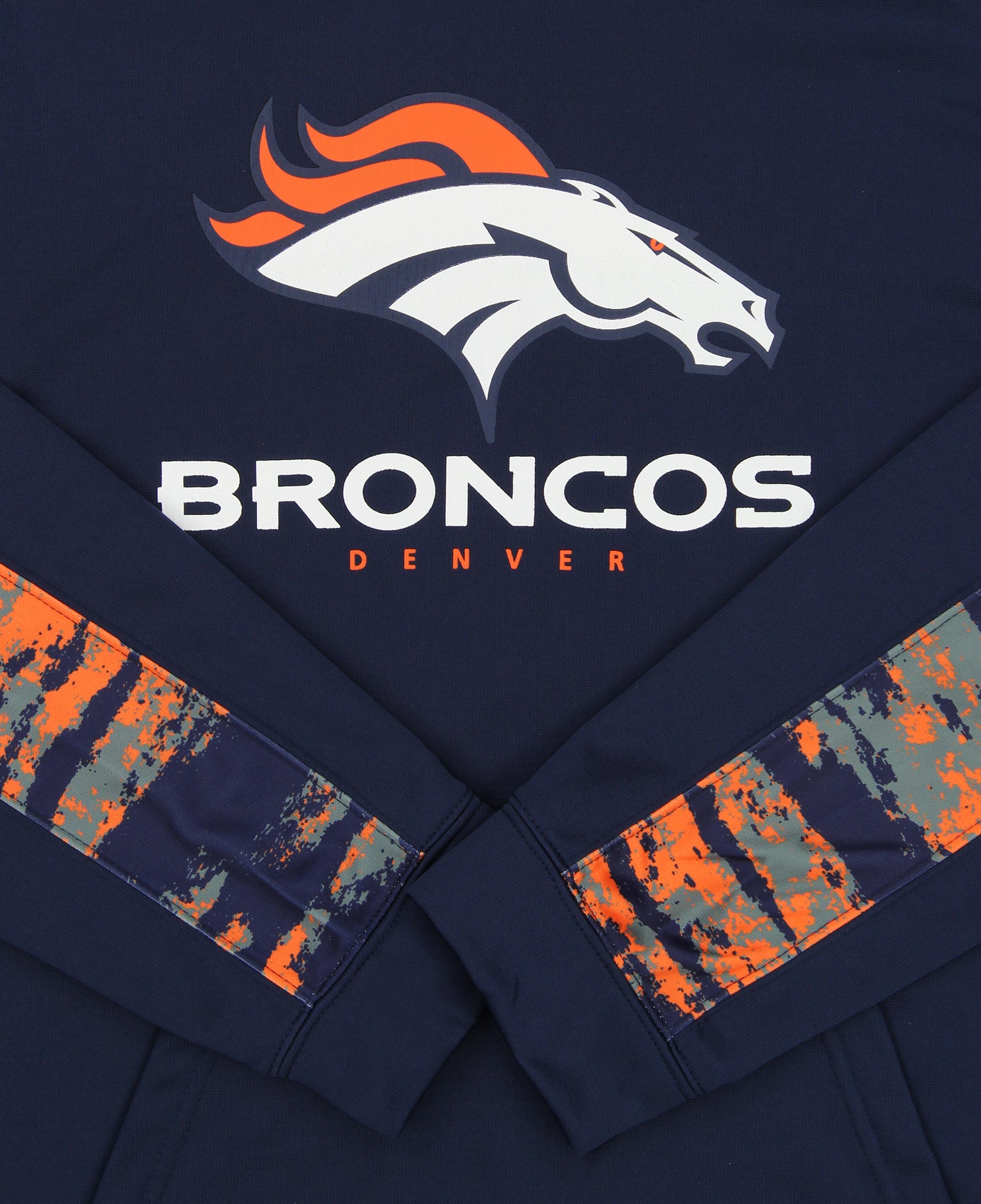 Zubaz NFL Men's Denver Broncos Performance Hoodie w/ Oxide Sleeves