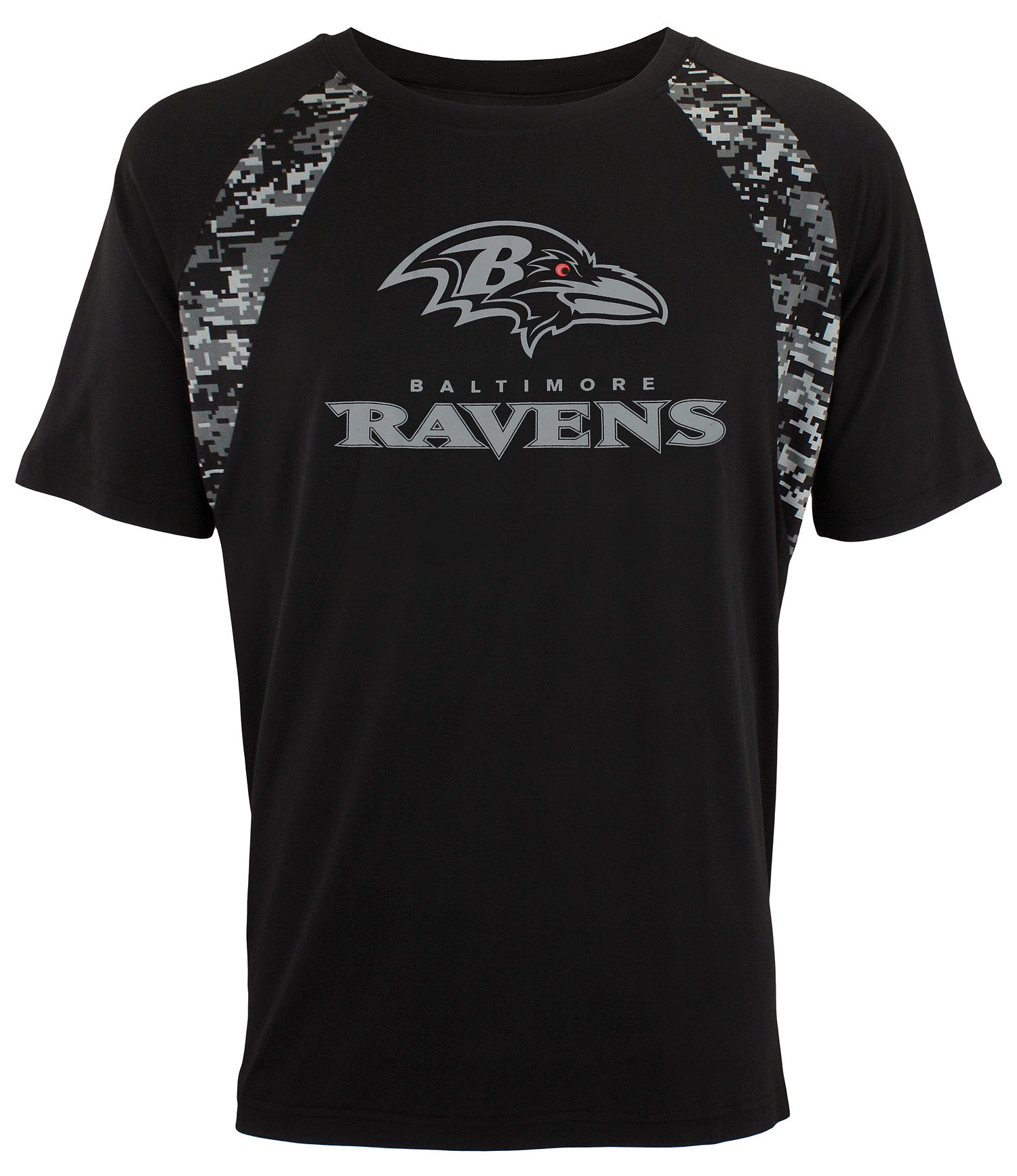 Zubaz NFL Football Men's Baltimore Ravens Digi Tonal Camo Raglan T-Shirt