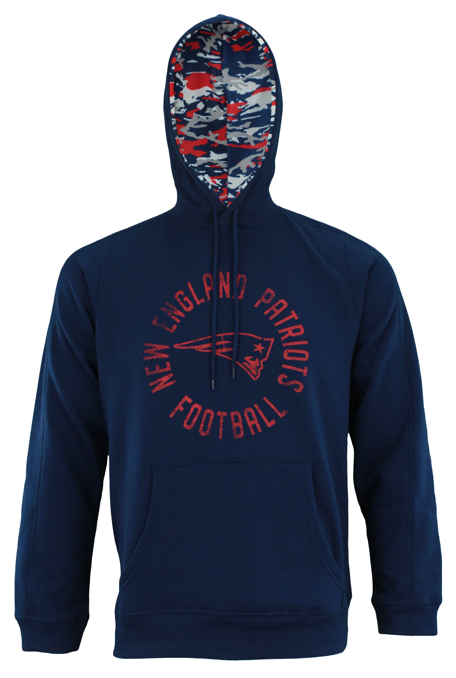 Zubaz NFL Men's New England Patriots Camo Lined Pullover Hoodie