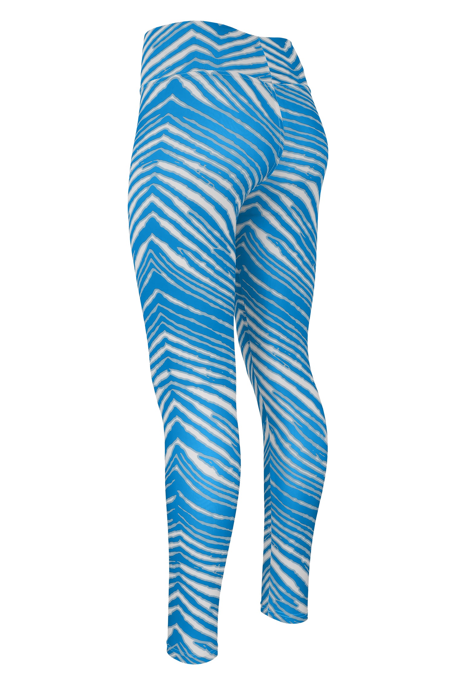 Zubaz NFL Women's Basic Zebra Print Legging, Detroit Lions