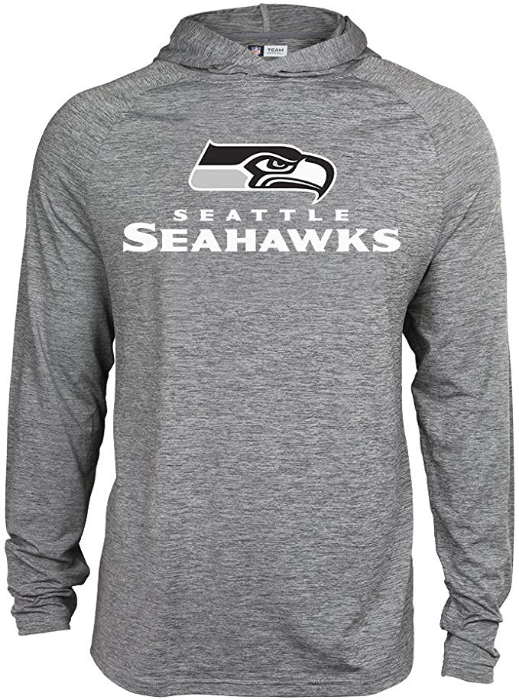 Zubaz NFL Football Men's Seattle Seahawks Tonal Gray Lightweight Hoodie