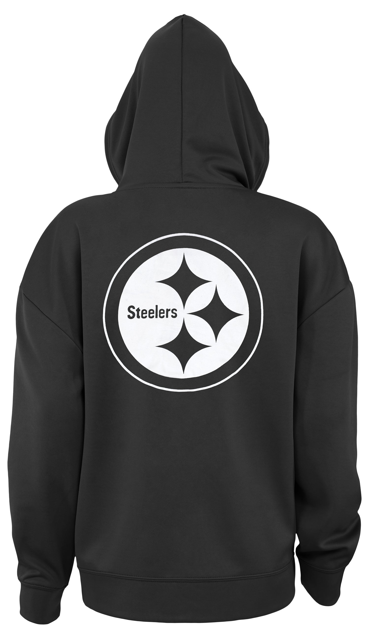 Zubaz NFL Women's Standard Full Zip Hoodie Pittsburgh Steelers