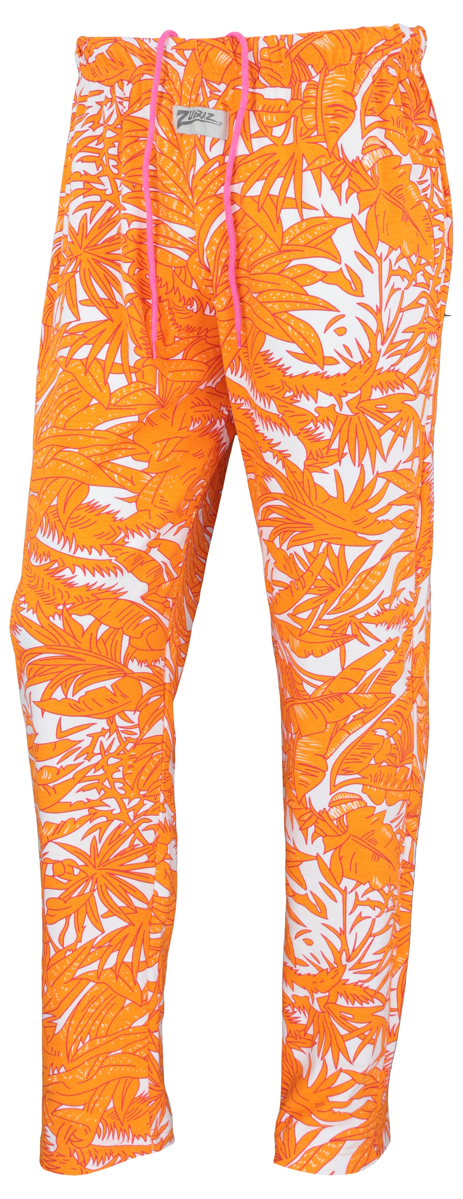 Zubaz 88 Men's The Original Pants - BLAZE ORANGE/RED TROPICS