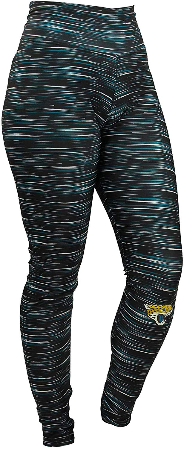 Zubaz NFL Football Women's Jacksonville Jaguars Space Dye Legging