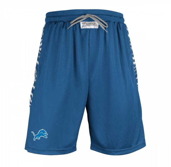 Zubaz NFL Men's Detroit Lions Team Logo Active Zebra Shorts