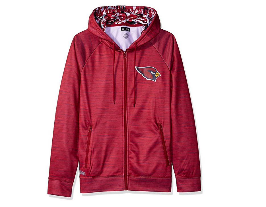 Zubaz Men's NFL Arizona Cardinals Zip Up Hoodie With Camo Accents