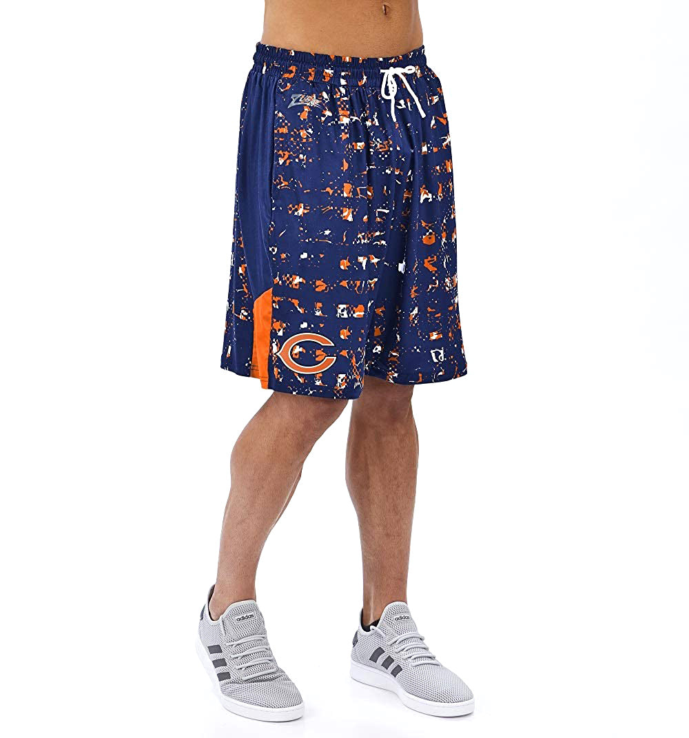 Zubaz NFL Men's Chicago Bears Color Grid Shorts