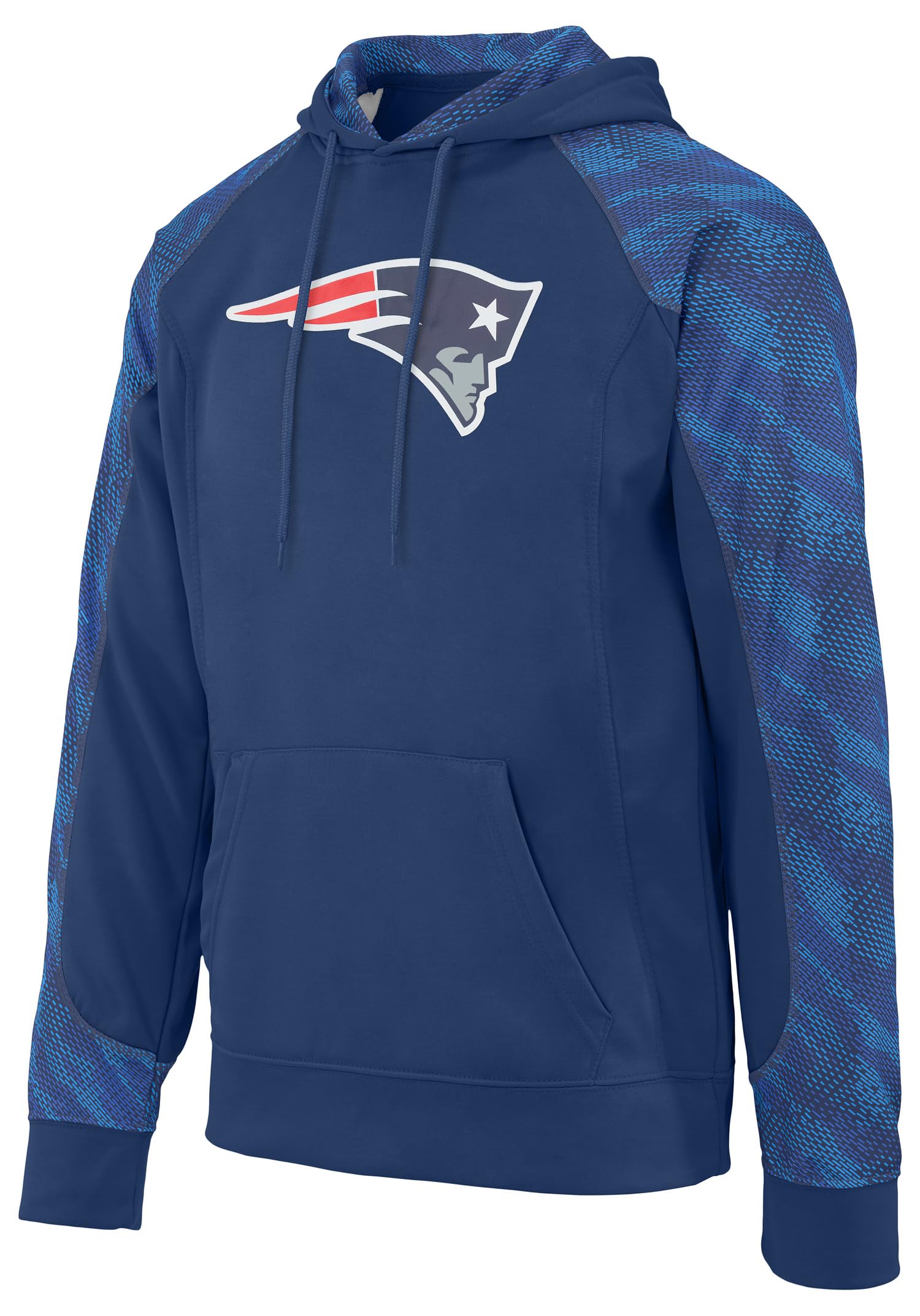 Zubaz NFL Men's Elevated Logo Viper Hoodie New England Patriots