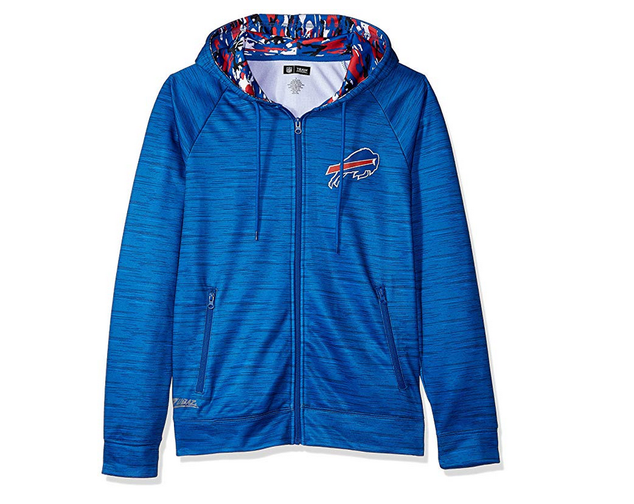 Zubaz Men's NFL Buffalo Bills Zip Up Hoodie With Camo Accents