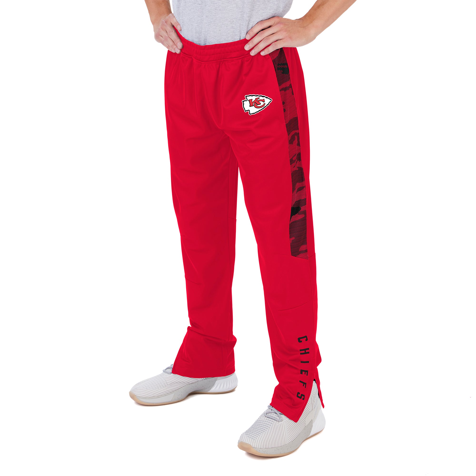 Zubaz NFL Men's KANSAS CITY CHIEFS RED TRACK PANT W/ RED/BLACK CAMO LI