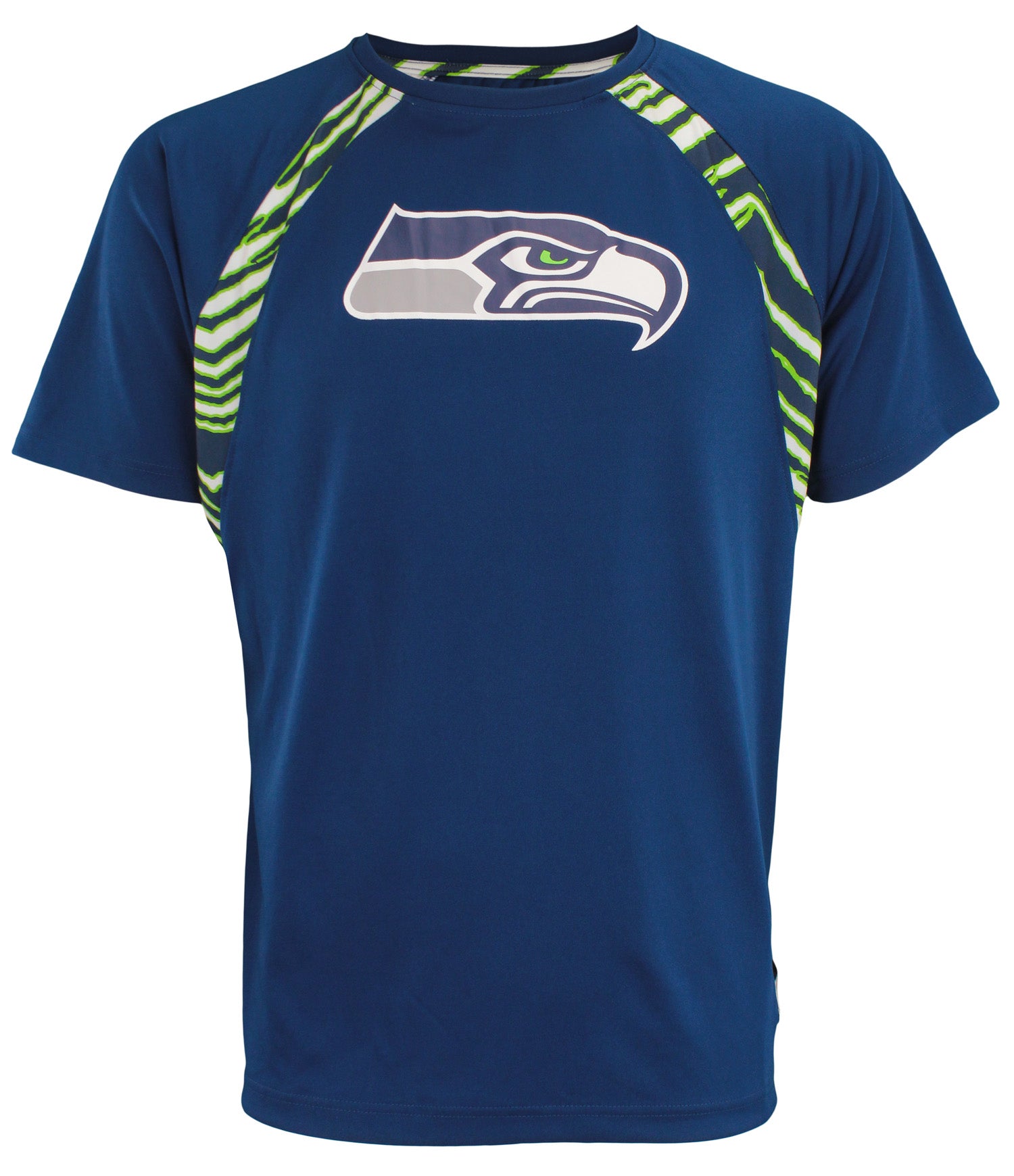 Zubaz NFL Seahawks Men's Short Sleeve Zebra Accent T-Shirt