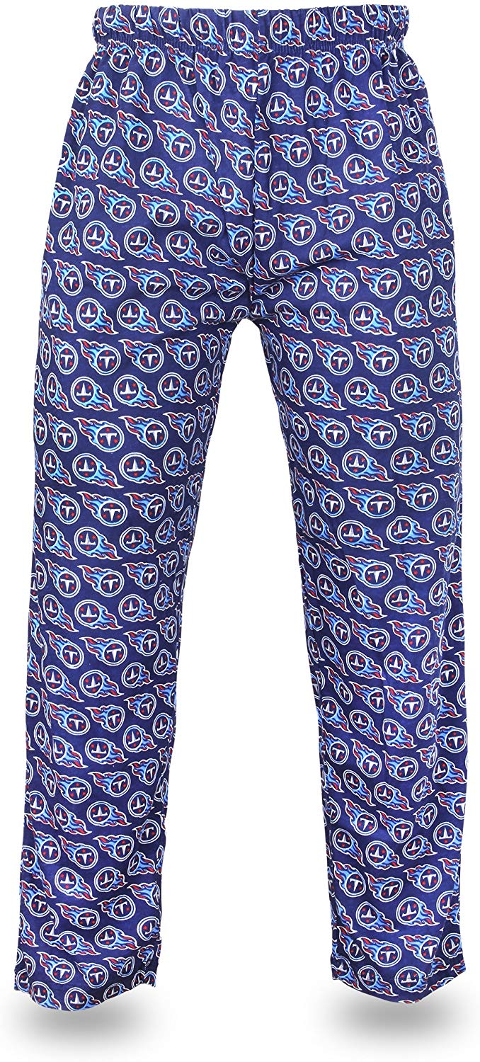 Zubaz NFL Football Men's Tennessee Titans Print Logo Comfy Pants