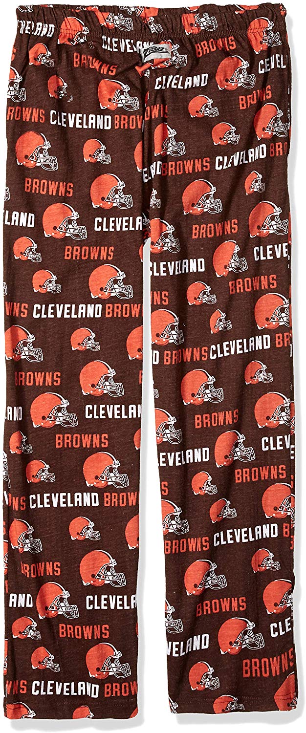 Zubaz NFL Football Men's Cleveland Browns Print Logo Comfy Pants w/Wordmark