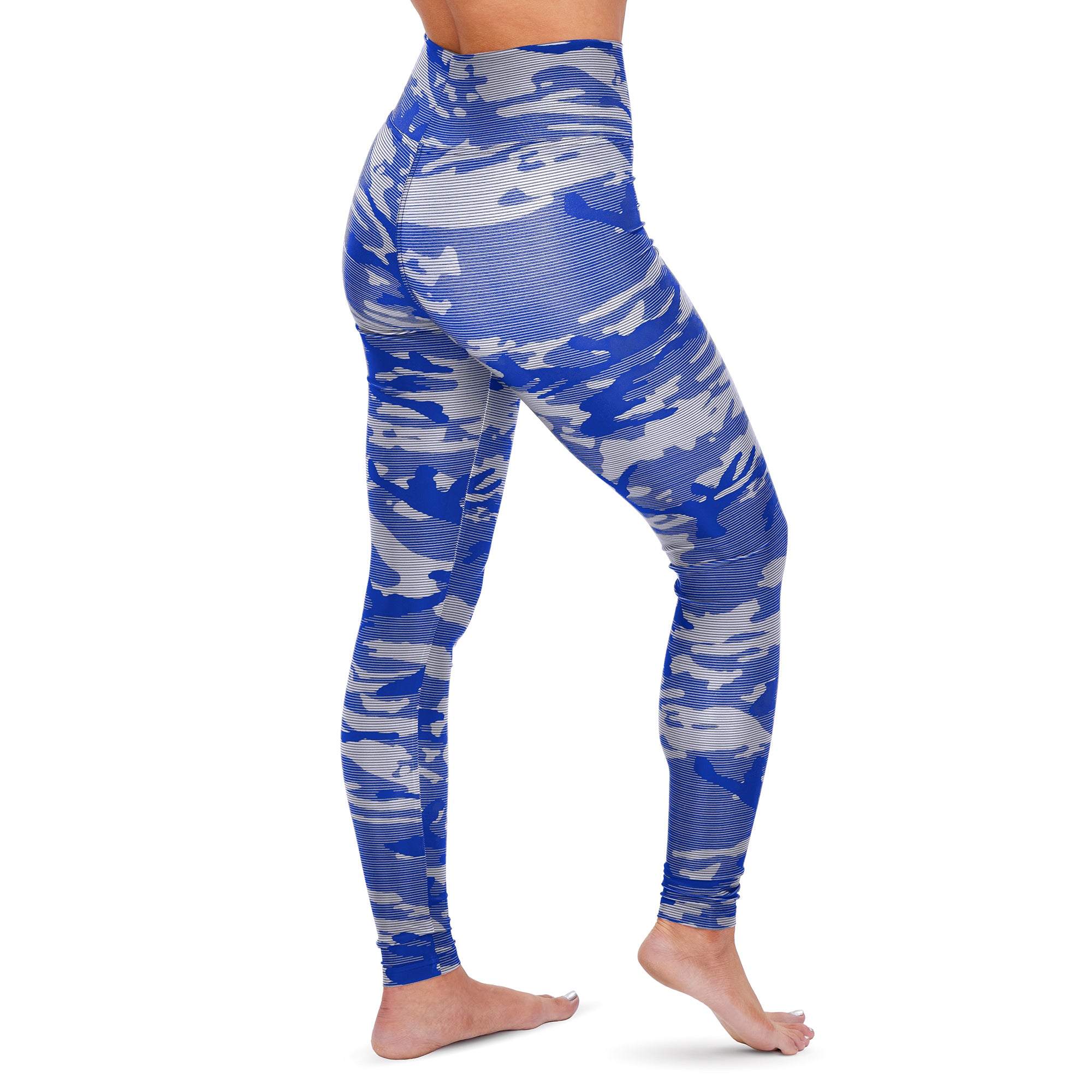 Zubaz NFL Women's Indianapolis Colts Marled Camo Lines Leggings