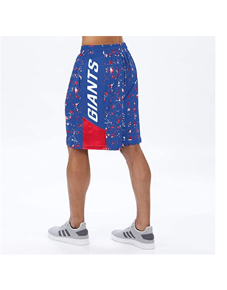 Zubaz NFL Men's New York Giants Color Grid Shorts