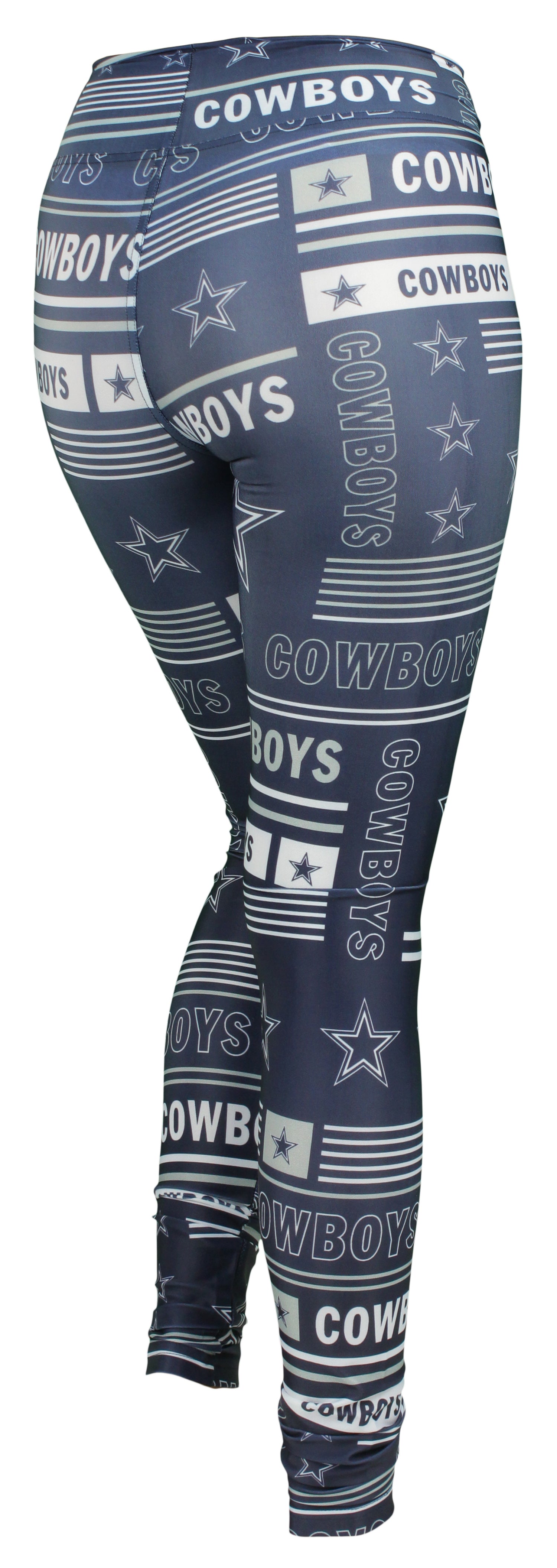 Zubaz NFL Football Women's Dallas Cowboys Team Column Leggings, Blue