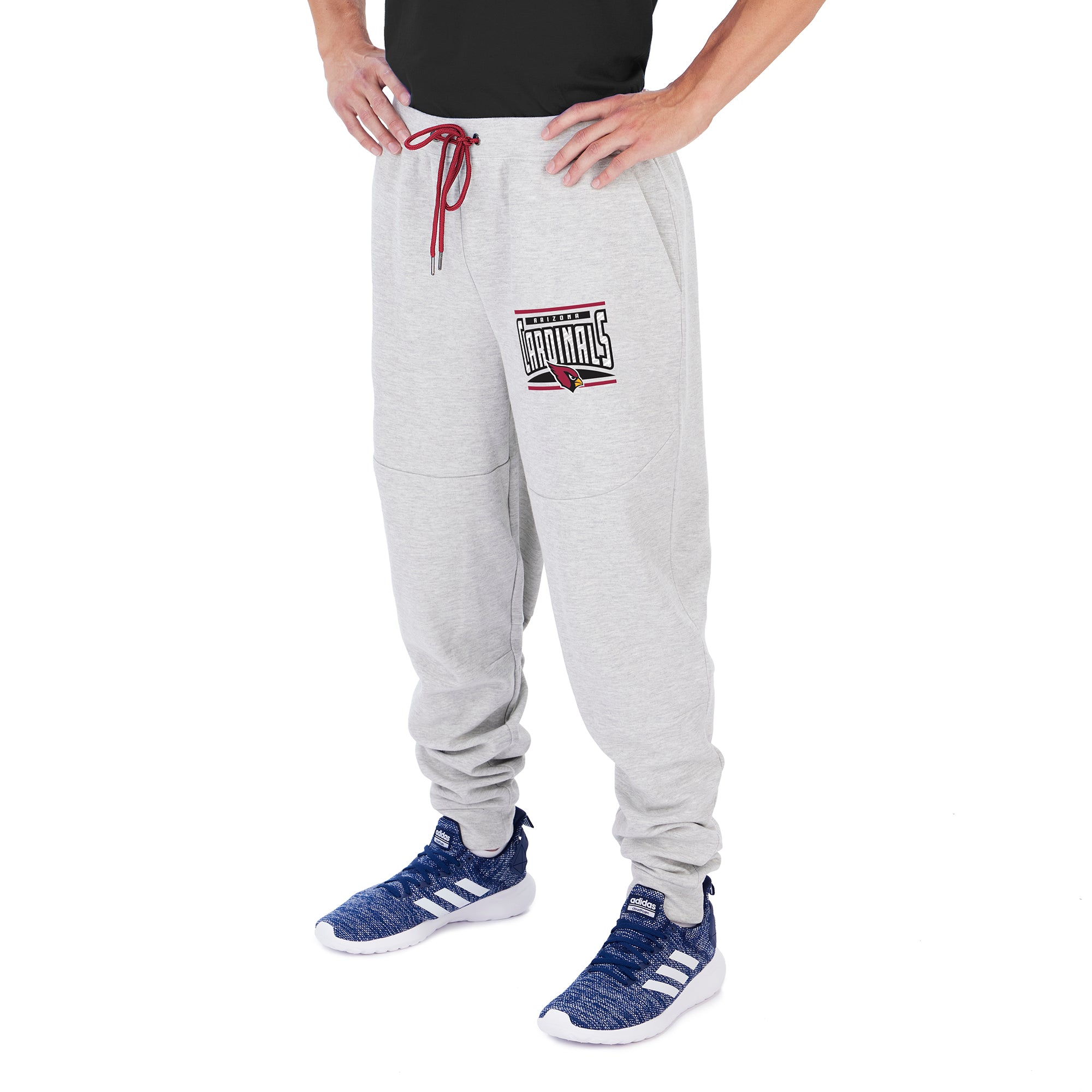 Zubaz NFL Men's Arizona Cardinals Heather Grey Speed Jogger