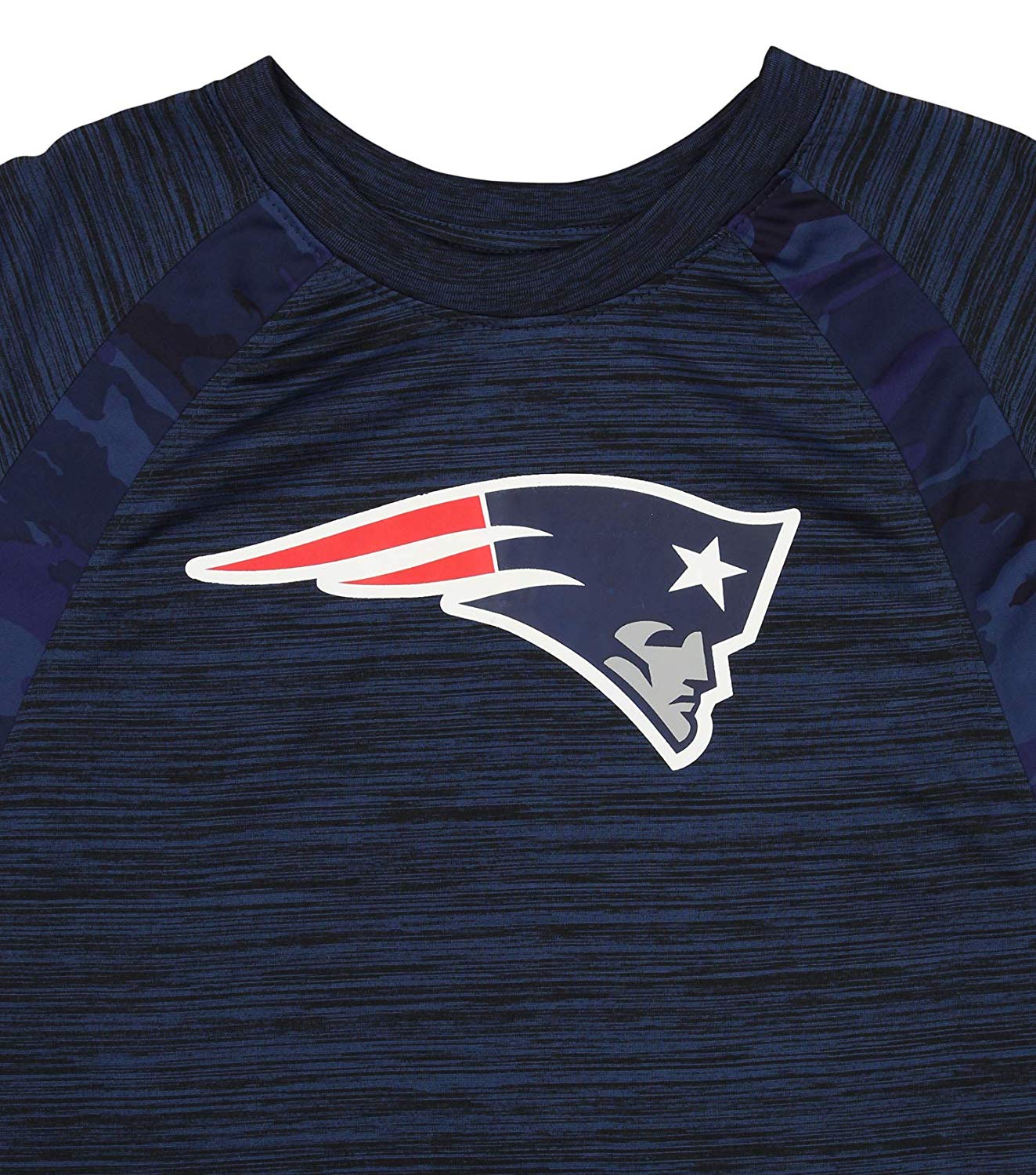 Zubaz NFL Men's New England Patriots Tonal Camo Raglan T-Shirt