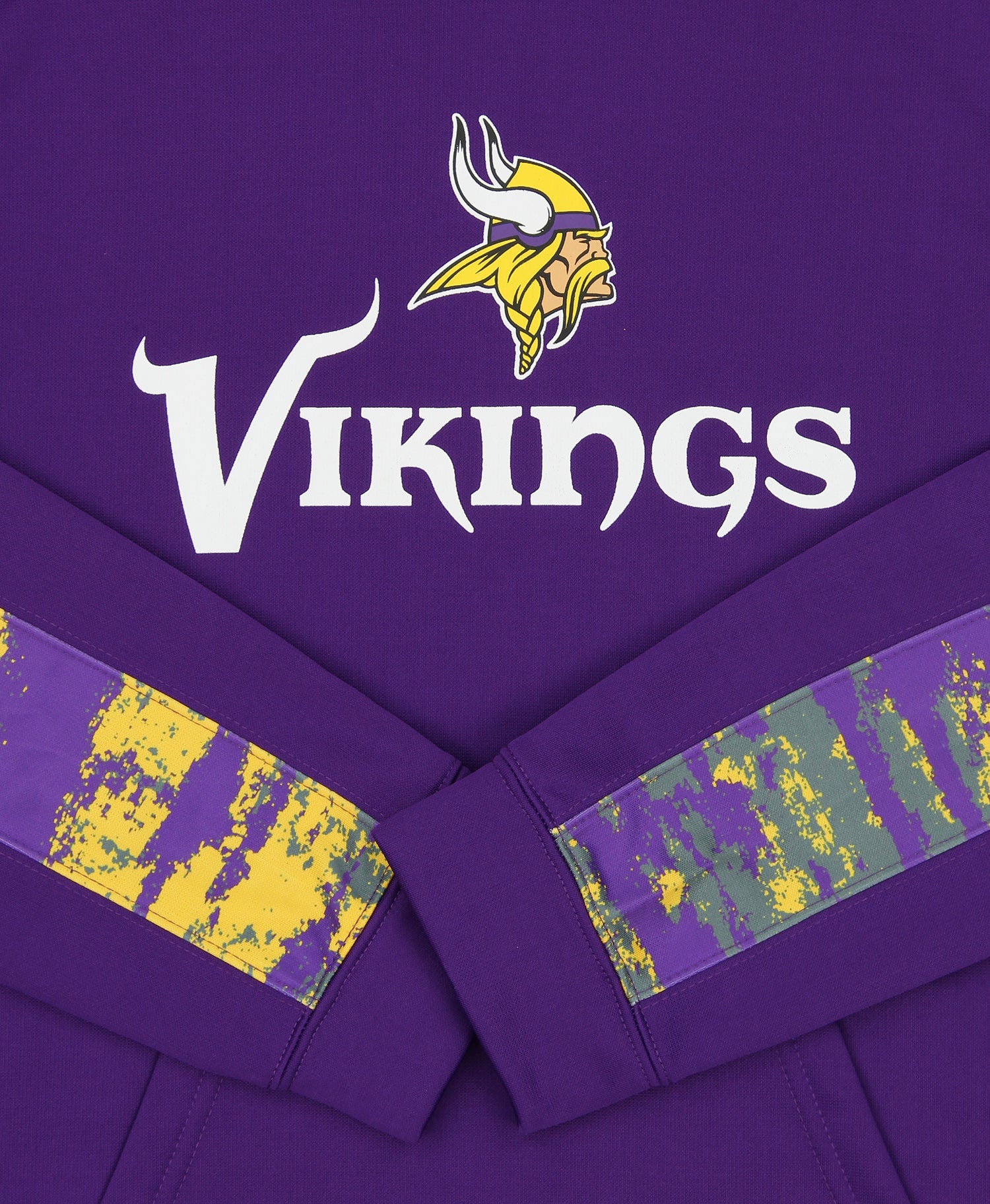 Zubaz NFL Men's Minnesota Vikings Performance Hoodie w/ Oxide Sleeves