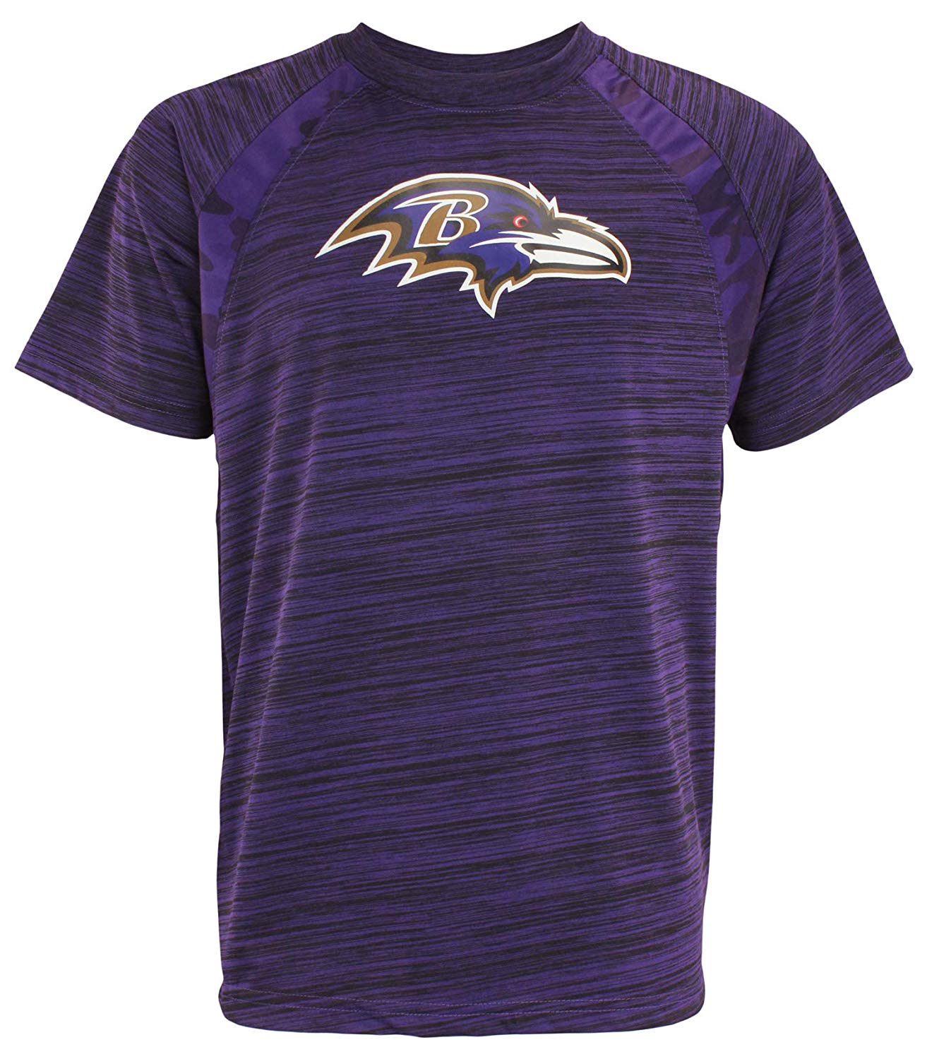 Zubaz NFL Men's Baltimore Ravens Tonal Camo Raglan T-Shirt