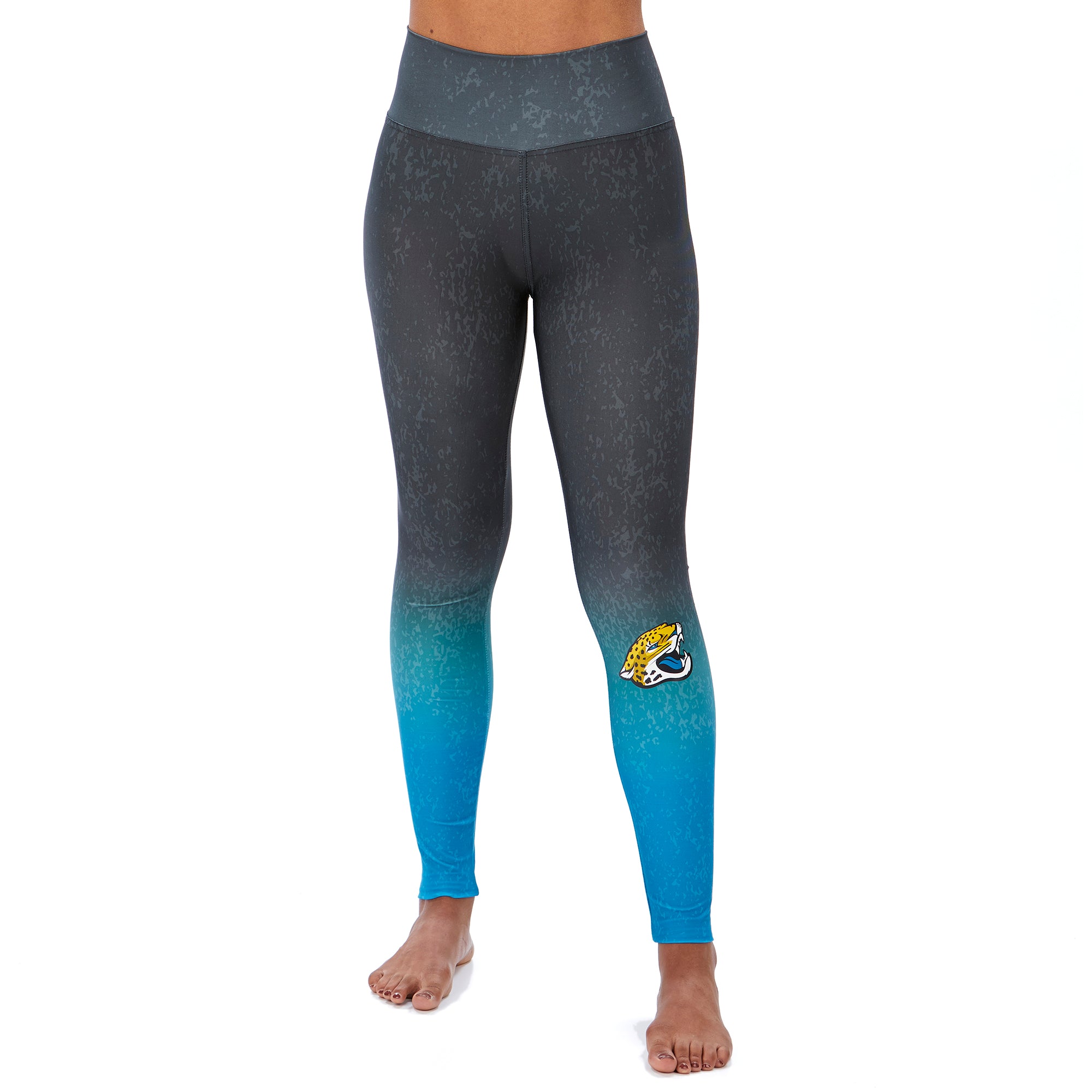 Zubaz NFL Women's Jacksonville Jaguars Gradient Leggings