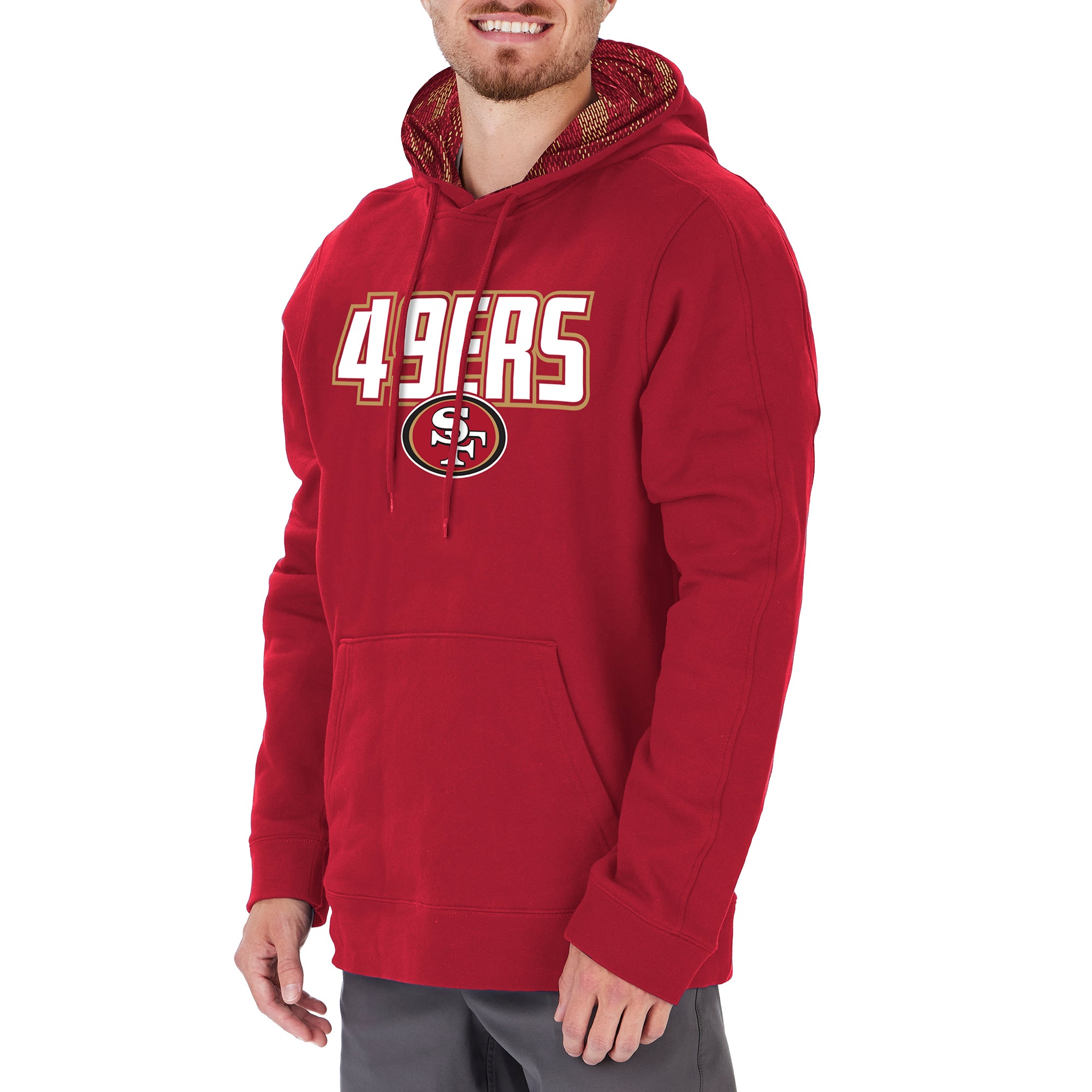 Zubaz Men's NFL San Francisco 49ers Viper Print Hoodie