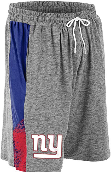 Zubaz NFL Football Mens New York Giants Gray Space Dye Shorts