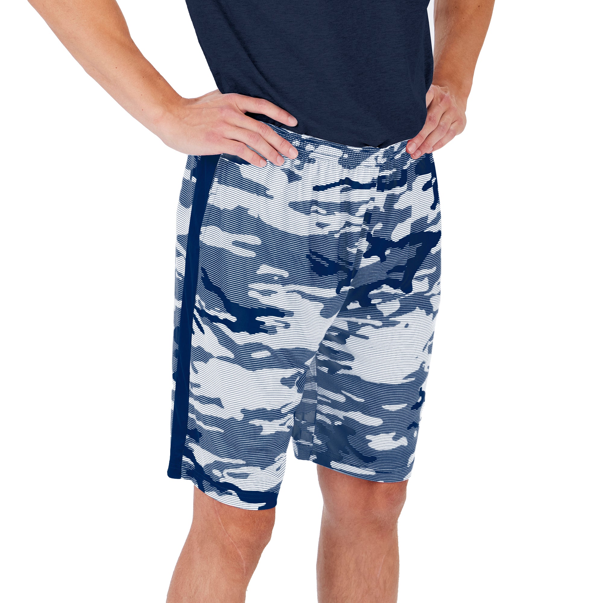 Zubaz Men's NFL Dallas Cowboys Lightweight Camo Lines Shorts with Logo