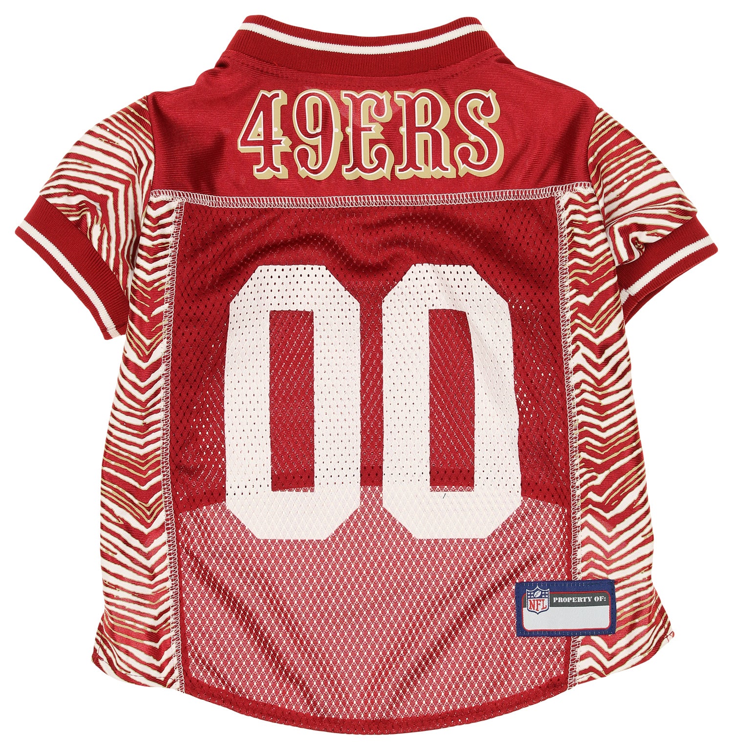 Zubaz X Pets First NFL San Francisco 49Ers Team Pet Jersey For Dogs