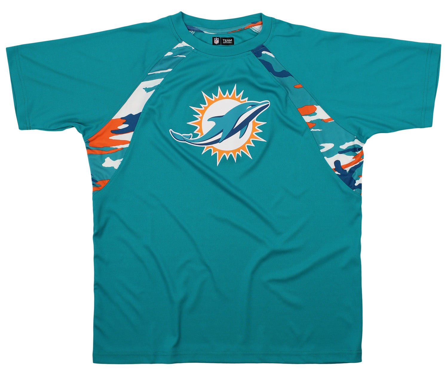 Zubaz NFL Men's Miami Dolphins Camo Solid T-Shirt