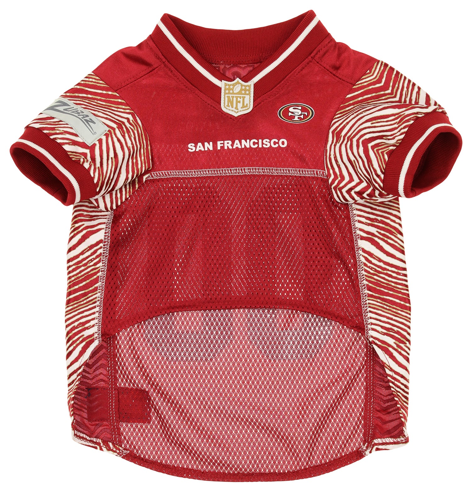 Zubaz X Pets First NFL San Francisco 49Ers Team Pet Jersey For Dogs