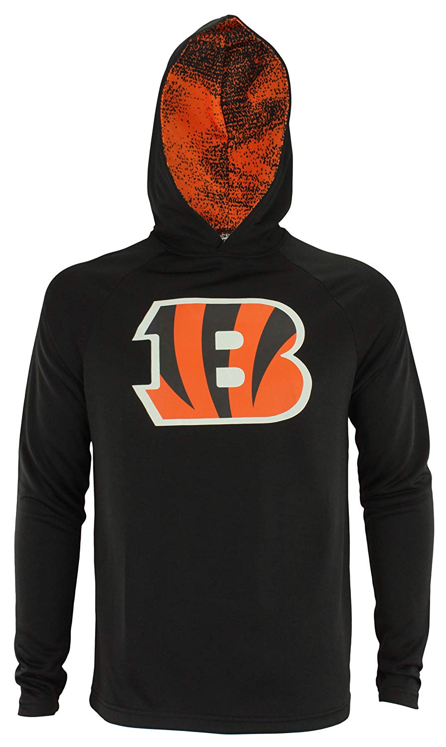 Zubaz NFL Cincinnati Bengals Men's Lightweight Performance French Terry Hoodie