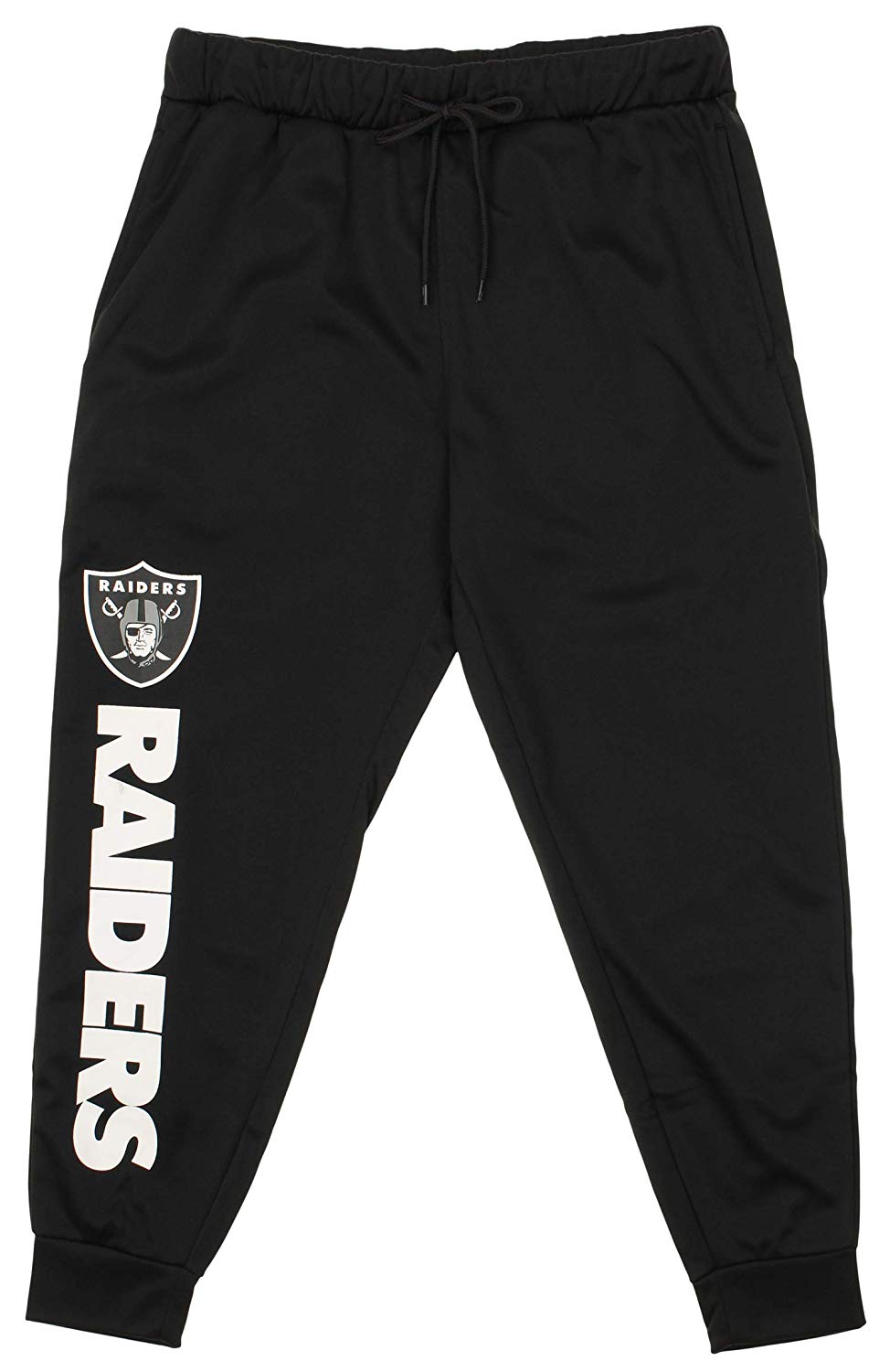 Zubaz NFL Oakland Raiders Men's Poly Fleece Jogger, Black