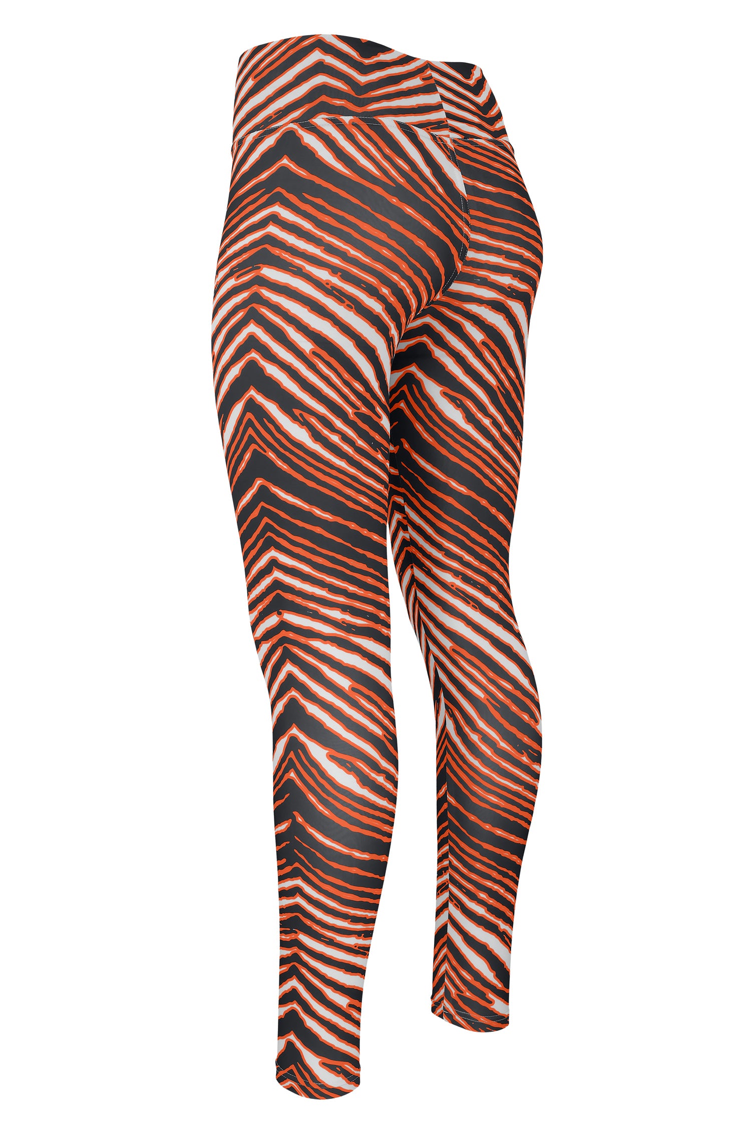 Zubaz NFL Women's Basic Zebra Print Legging, Cincinnati Bengals