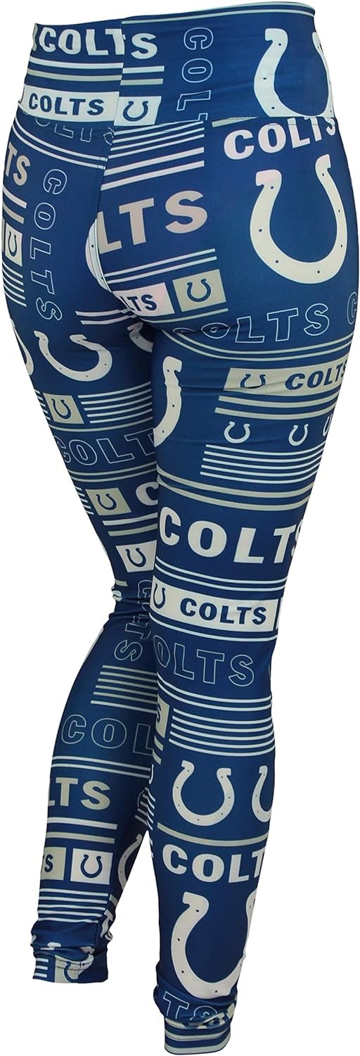 Zubaz NFL WOMEN'S INDIANAPOLIS COLTS TEAM COLOR COLUMN LEGGING